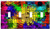 Switch Plate 4 Gang Toggle - Abstract Circle Wave Squares Background Pattern