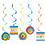 Creative Converting Party Decoration 5 Count Dizzy Danglers Mod Circle Birthday