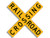 American Vinyl Yellow X Shaped Railroad Crossing Sticker -Rail Railway line Sign Logo rr-