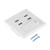 Fydun USB Wall Mounted Socket 4 Ports Switch Control 5V 2.1A/1A 4100mA USB Wall Mounted Power Socket Charger Outlet Easy Install -220~250V-