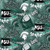 Michigan State MSU Spartans Cotton Fabric with Graffiti Print-Sold by The Full Yard