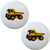Yellow Dump Truck Ceramic Cabinet Drawer Pulls Knobs -Set of 2 Knobs-