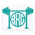 Weight Lifting/Bench Pressing Circle Monogram Vinyl Decal for Yeti Tumblers Car Windows Laptops Etc.