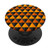 Orange Black Repeating Triangle Pattern Halloween Themed PopSockets Grip and Stand for Phones and Tablets