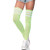 Leg Avenue Womens Athletic Three Striped Knee High Socks Neon Green One Size