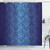 Ambesonne Navy Blue Shower Curtain Antique Baroque Floral Swirling Patterns Victorian Vintage Retro Style Cloth Fabric Bathroom Decor Set with Hooks 75 inch Long Dark Blue
