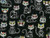 1/4 Yard - Sugar Skull Cats Kittens Day of The Dead Sewing Fabric 100 percent Cotton - Fat Quarter -18 inch x 21 inch-