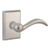 Baldwin HDARCLRSR492 Reserve Half Dummy Arch with Rustic Square Rose, White Bronze Finish, Left Hand