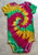 Baby Tie-Dye Short Sleeve One Piece Bodysuit - Maroon Green Gold