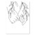 Pinky Promise Line Art with Leaves Print Unframed