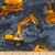 Timeless Treasures Slate Construction Trucks Fabric by The Yard