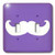 3dRose lsp_58340_2 White mustache on violet dark purple - Ironic hipster moustache - Humorous - Fun - Whimsical - Funny Double Toggle Switch
