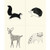 Moda Fabrics Gingiber Bramble Giant Animal Panel 36 inch Cream Black Childrens