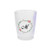 Personalized Custom Text Floral Circle Ceramic Shot Glass Cup