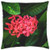 LESGAULEST Throw Pillow Cover -18x18 inch- - Flower Red Petals Leaves Plant Green Bloom