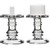 CYS EXCEL Clear Glass Pillar Candle Holder - Taper Candle Stand - Dual Use for Pillar or Taper Candlesticks Pack of 2 PCS (D4.4 H6.5)