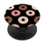 Donut Dounat Donout Circle Round Eat Food Black PopSockets PopGrip Swappable Grip for Phones  and  Tablets
