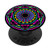 Pink Yellow Blue 80s Centric Mandala Circle Pattern PopSockets PopGrip Swappable Grip for Phones  and  Tablets
