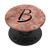 Peacock Gifts For Peacock Lovers Phone Grip Black Letter B PopSockets Grip and Stand for Phones and Tablets
