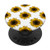 Cute Yellow Sunflowers Pattern on White PopSockets PopGrip Swappable Grip for Phones  and  Tablets