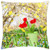 LESGAULEST Throw Pillow Cover -18x18 inch- - Spring Flowers Forsythia Yellow Tulips Red Tulips