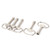 uxcell Train Electrical Cabinet Elevator 9x8mm Triangle Socket Key 68x48x12mm Total Size 5pcs