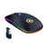 YIYIYI Rechargeable Wireless Bluetooth Mouse with LED Light 2.4Ghz USB 1600DPI Mute Mouse for Laptop Computer PC