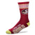 For Bare Feet Mens NCAA 4 Stripe Deuce Crew Socks Florida State Seminoles Large