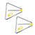 Milisten 2 Sets Hand Percussion Instrument Triangles Educational Musical Percussion Triangles with Striker for Music Triangle Children Music Enlightenment