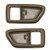 Partomotive For 97-01 Toyota Camry Beige Tan Inside Inner Bezel Door Handle Pair Left PlusRight