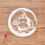 Buddha Circle Buddhism Decal Vinyl Sticker Hindu Hinduism Silhouette - White 5 Inches - No Background for Car Boat Laptop