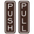 All Quality Classic Vertical Push Pull Door Sign -Dark Brown- - Large