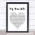 by Your Side Heart Song Lyric Quote Print