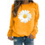 COOKI Women Sweatshirts Womens Crewneck Daisy Floral Graphic Printed Long Sleeve Pullover Jumper Tops Sweater Shirts Yellow