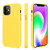 PULOKA Compatible with iPhone 12 Mini Case -Slim Leather Protective Case- Premium Classic Shockproof Anti-Scratch Thin Phone Case for iPhone 12 Mini 5.4 inch-Yellow