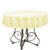KS LINENS Polyester Round Tablecloth 54 inch -Lt Yellow-