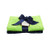 MEG Original Navy Blue  and  Lime Green Baby Burp Cloth Feeding Set