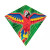 WINDNSUN 18 Mini Diamond Nylon Kite with Skytails-Handle  and  Line Included- -Macaw-