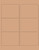 -6 Sheets- 36 3 inchx4 inch Blank Brown Kraft Stickers for Inkjet  and  Laser Printers. Size 8-1/2 inchx11 inch Standard Sheets