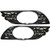 Fog Light Molding compatible with Mercedes Benz 2007 Mercedes Benz E280 Set of 2 Plastic Primed Left and Right Side