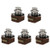 Varadyle 5Pcs Car Push Lock Push Button Keyless Door Lock 20mm Brown for RV Caravan Boat Drawer Button Locks