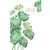 Green Plants Fresh Tropical Leaves Wall Decal Olive Tropical Leaves Wall Paper Evergreen Nature Palm Tree Leaf Plants Wall Stickers Painterly Ivy Monstera Olive Decal Peel and Stick Giant Wall Decals