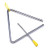 6 Inch Musical Steel Triangle Percussion Instrument With Striker