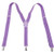HDE Y-Back Suspenders for Men Clip On Adjustable Elastic 1 inch Wide Solid Braces -Lavender 42 inches-