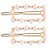 Lurrose 2pcs Tetragonum Shape Hair Pins Hollow Hairpins Alloy Pearl Hair Pin Bobby Pins Cute Hair Side Clip for Girls