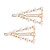 Lurrose 2pcs Triangle Shape Hair Pins Hollow Hairpins Alloy Pearl Hair Pin Bobby Pins Cute Hair Side Clip for Girls