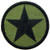 United States Army Star Patch Subdued Woodland/Green with Iron-On Adhesive