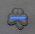 BritKitUSA Thin Blue Line Clover PVC Morale Patch Hook Backing