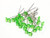 Apple Green Diamante Pins / pk 100