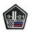 Thin Red and blue Line 9/11 Never Forget hook/loop Morale Patch 3 inch x 3.5 inch -police and firefighter support-